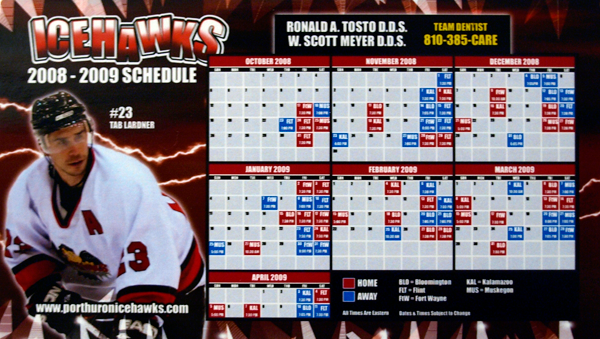 Sports Calendar Magnet